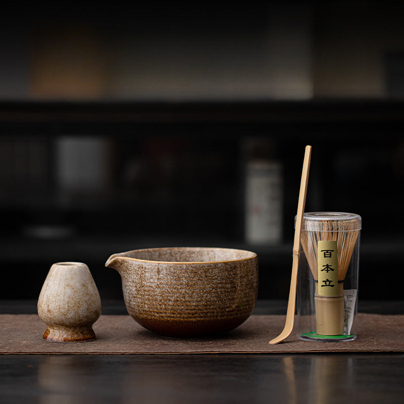 Japanese Matcha Set – Handmade Ceramic – 4-Piece Set