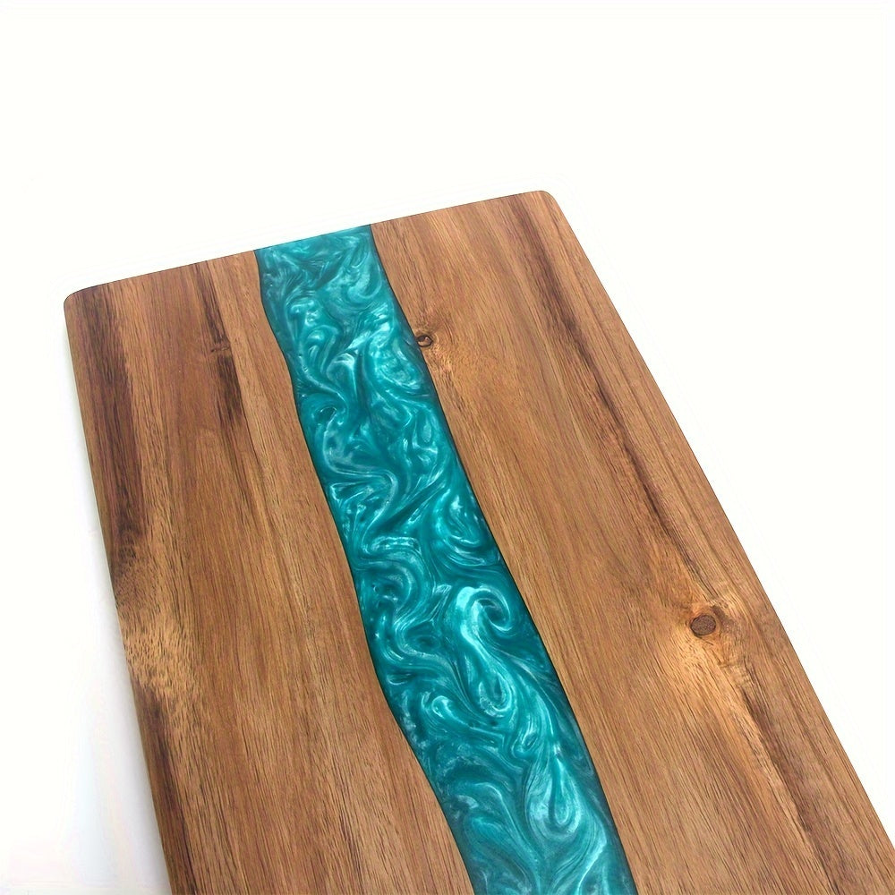 Resin River Cutting Board – Acacia Wood – Charcuterie & Cheese Board