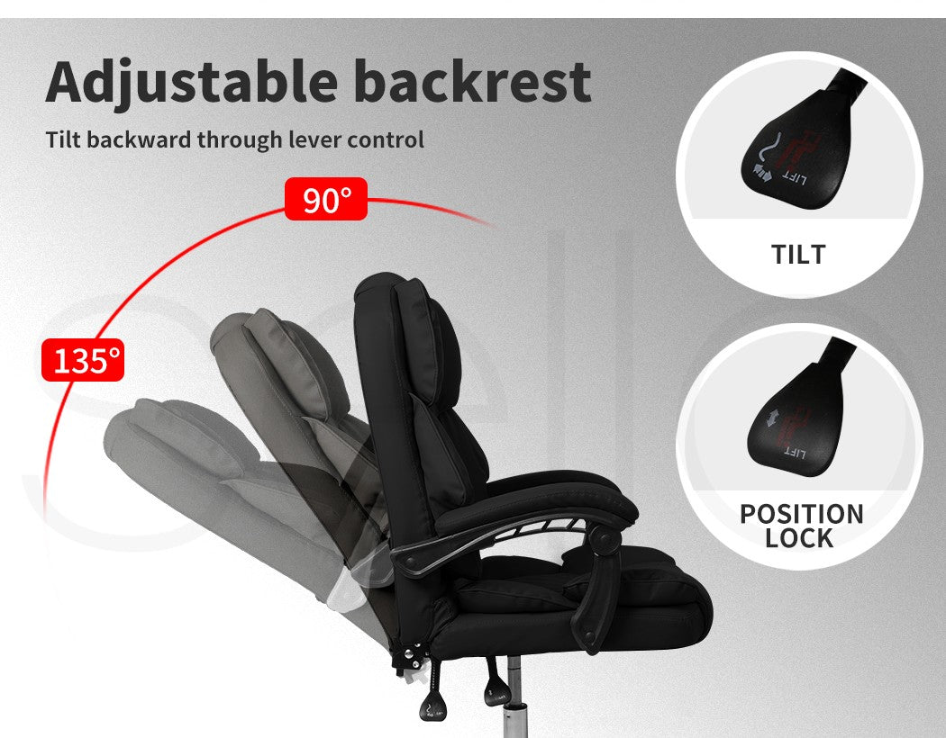 Levede Gaming Chair Office Computer Seat Racing PU Leather Executive Recliner
