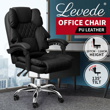 Levede Gaming Chair Office Computer Seat Racing PU Leather Executive Recliner