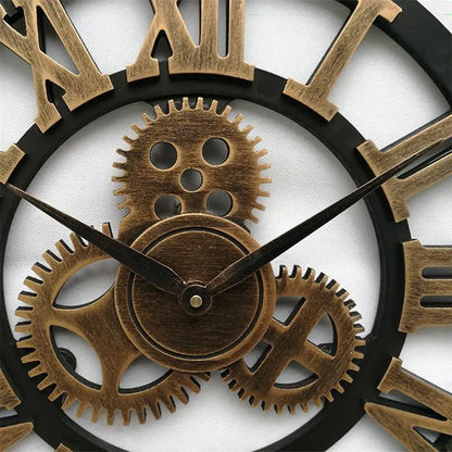 Creative Retro Wall Clock Fashion Wall Clock Decorative Gear Wall Clock Living Room Wall Clock