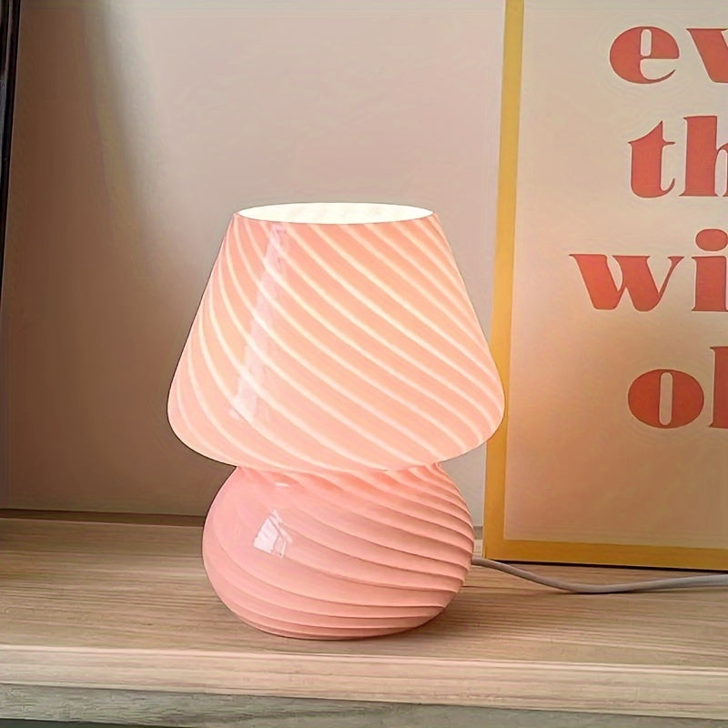Glass Mushroom Lamp – USB Powered – Dimmable LED – Retro Design