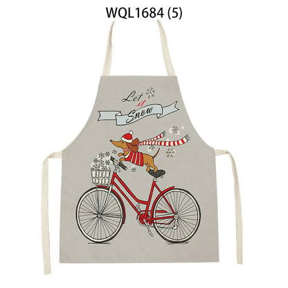 1Pcs Kitchen Apron Dachshund Animal Printed Sleeveless Cute Dachshund Aprons for Men Women Home Cleaning Tools 55*68Cm Tablier