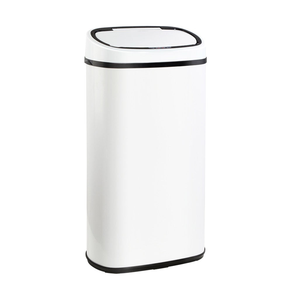 Devanti 58L Motion Sensor Bin Rubbish Automatic Trash Can Kitchen White