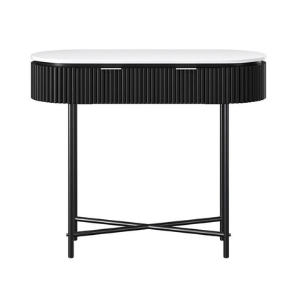 Artiss Console Table Hallway Drawer Wooden Entryway Desk Display Shelf Metal Leg