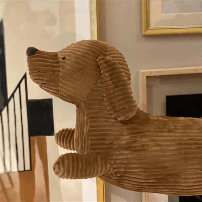 JOYLOVE 55~120Cm Dachshund Dog Cushion Lovers Brown Cute British Short-Legged Dachshund Dog Pillow Cushion Sofa Gift Plush Doll