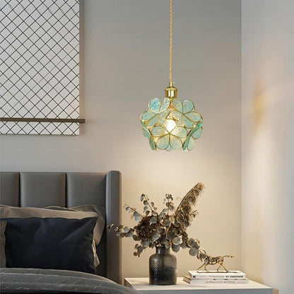 Glass Pendant Light Flower Design