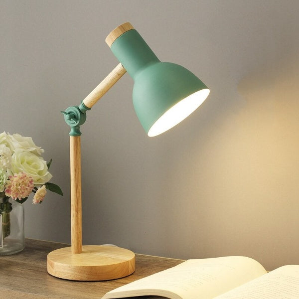 Nordic Wooden Desk Lamp – Adjustable LED – Wood & Metal – 45 cm
