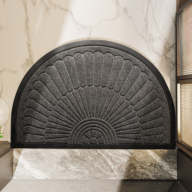 Semi-Circular Door Mat – Non-Slip – Rubber – Indoor & Outdoor