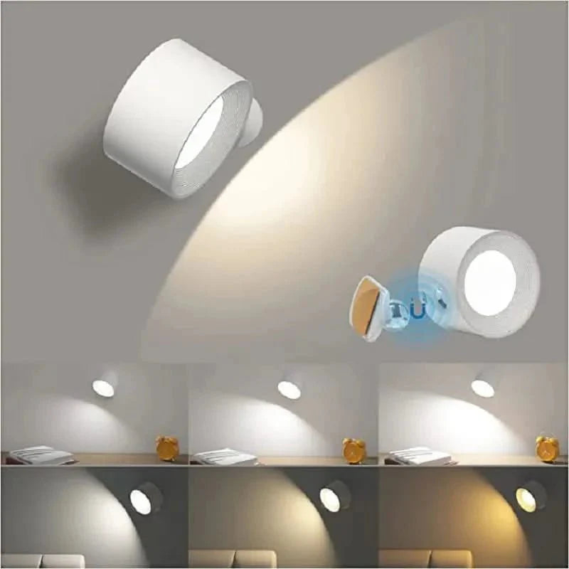 Wireless Wall Light – 360° Adjustable – USB Rechargeable