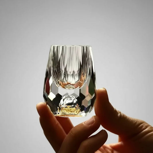 Japanese Sake Glass Double Wall Gold Leaf 15ml