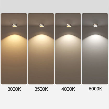 Adjustable LED Ceiling Spotlight – Round – Aluminium