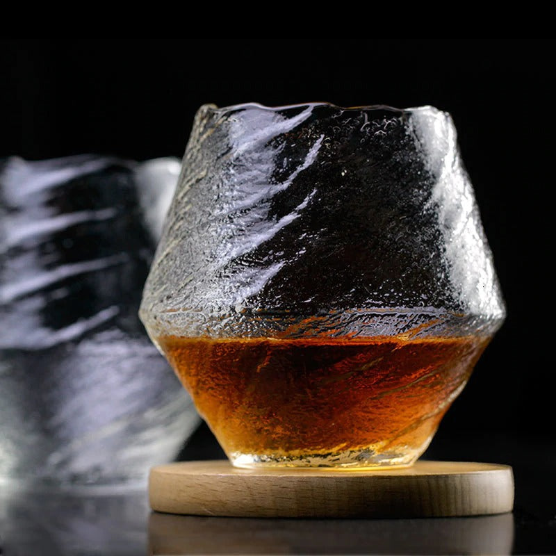 Japanese whisky glass tornado design