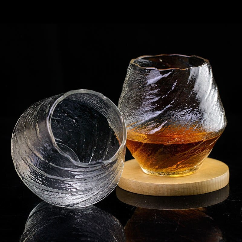 Japanese whisky glass tornado design