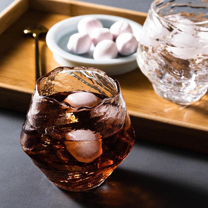 Japanese whisky glass tornado design