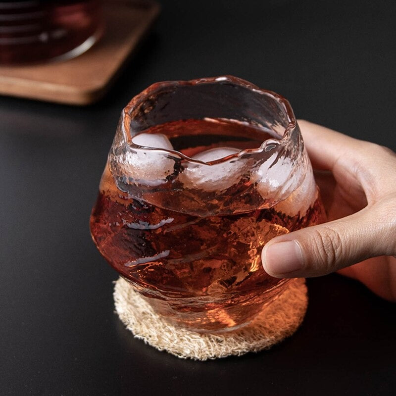 Japanese whisky glass tornado design