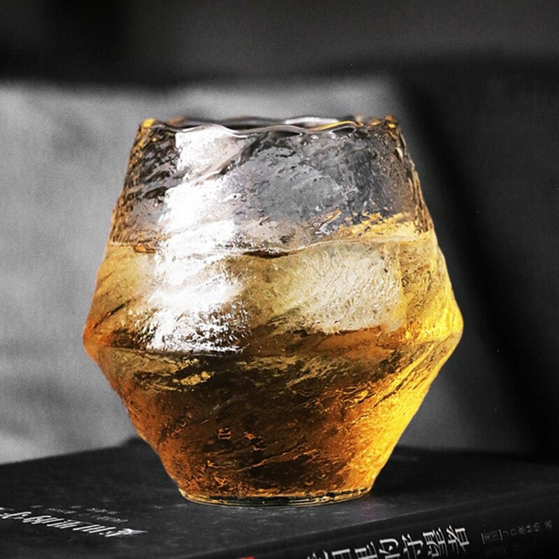 Japanese whisky glass tornado design