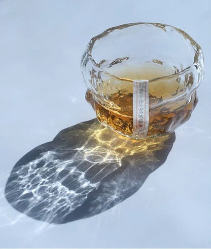 Japanese whisky glass round design