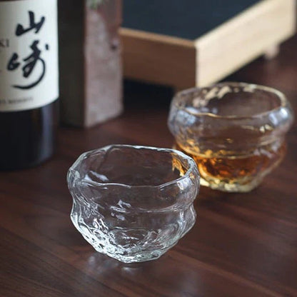 Japanese whisky glass round design