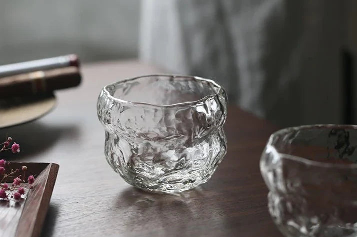 Japanese whisky glass round design