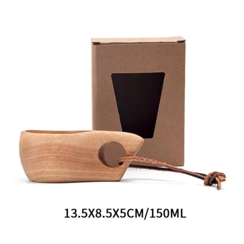 Wooden Kuksa Mug Handmade Beech Wood For Outdoor Use