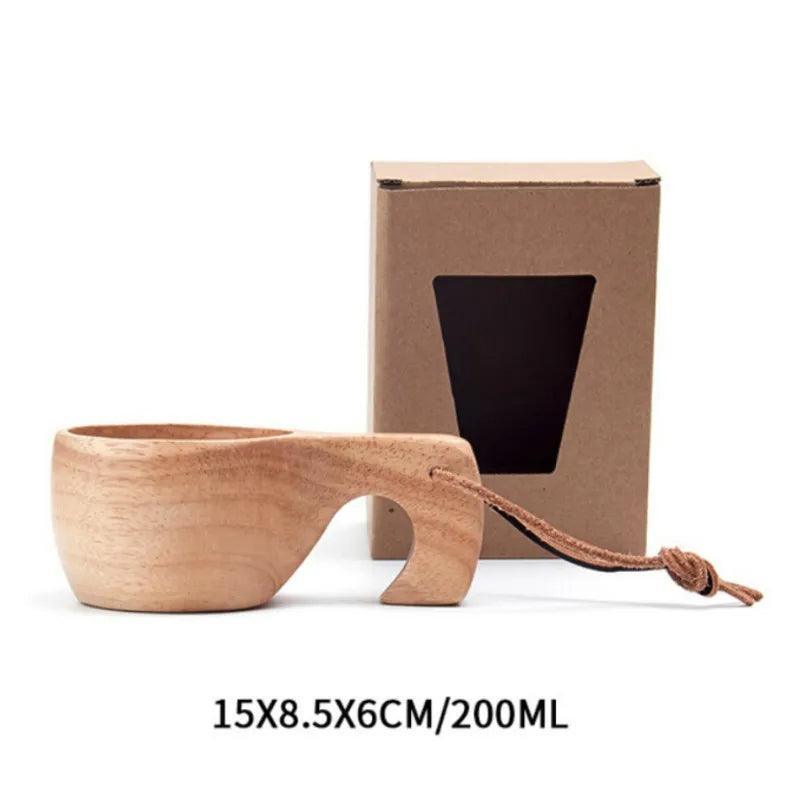 Wooden Kuksa Mug Handmade Beech Wood For Outdoor Use