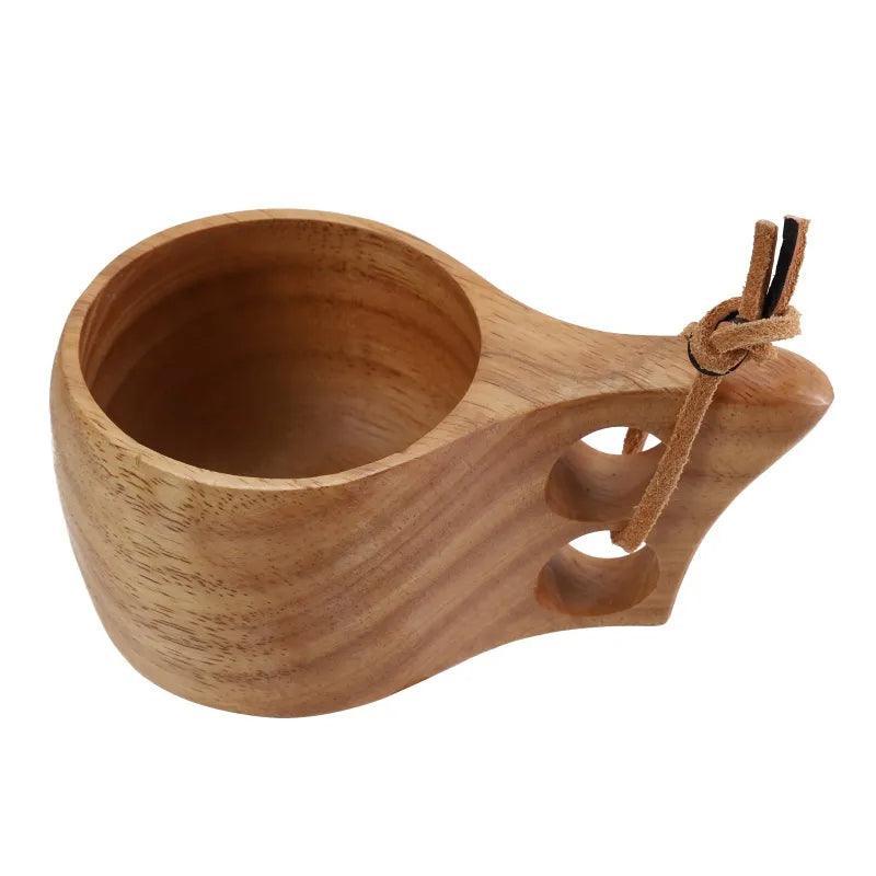 Wooden Kuksa Mug Handmade Beech Wood For Outdoor Use
