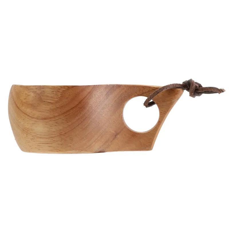 Wooden Kuksa Mug Handmade Beech Wood For Outdoor Use