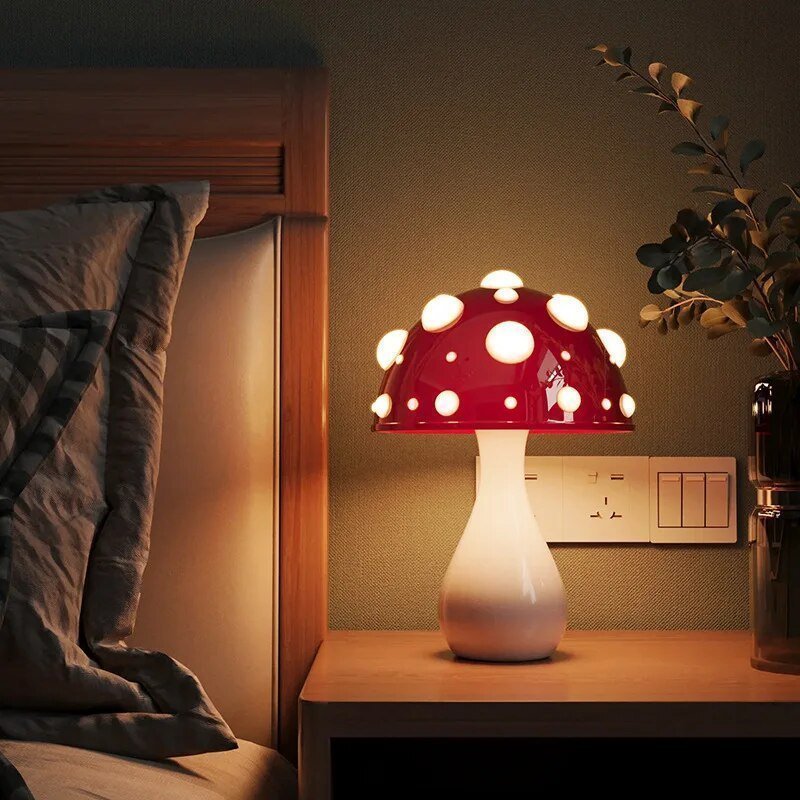 Mushroom Table Lamp – Warm LED – Dimmable – Modern Decorative Light