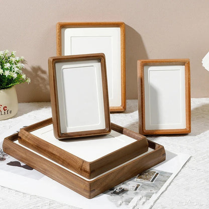 rounded corner wooden photo frame