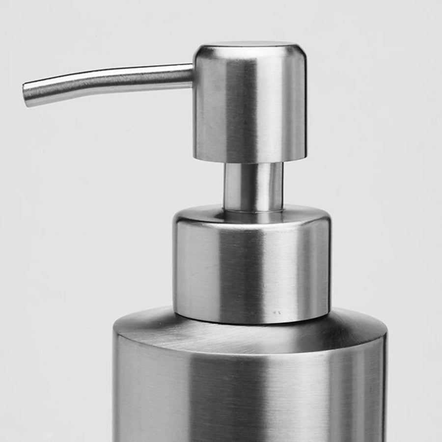 Stainless Steel Soap Dispenser – Refillable – Cylindrical Design