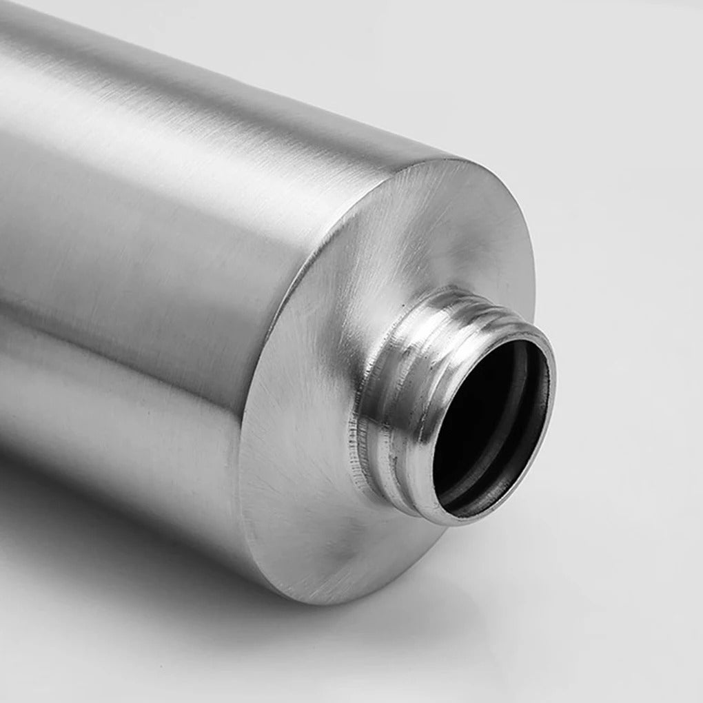 Stainless Steel Soap Dispenser – Refillable – Cylindrical Design