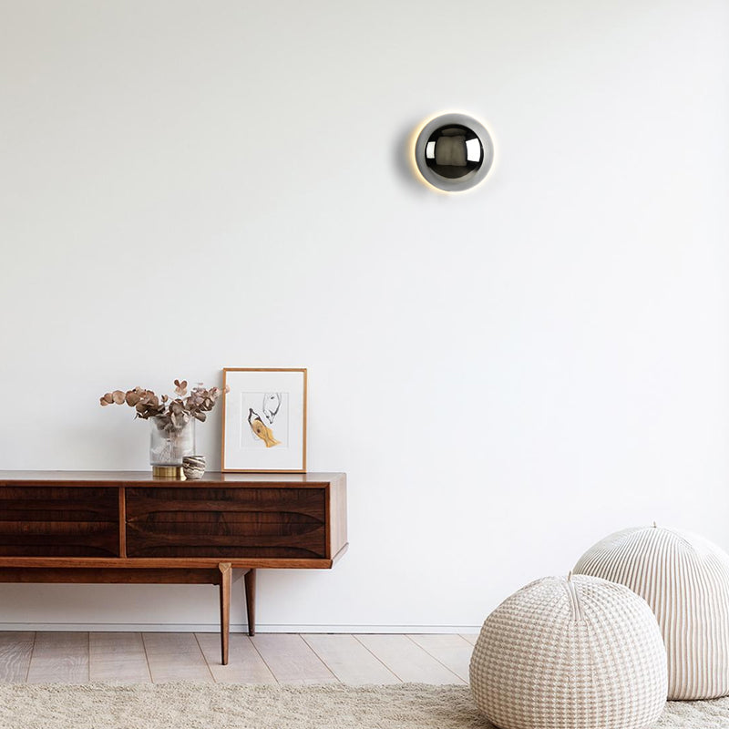Round LED Wall Light Warm Halo Glow For Home