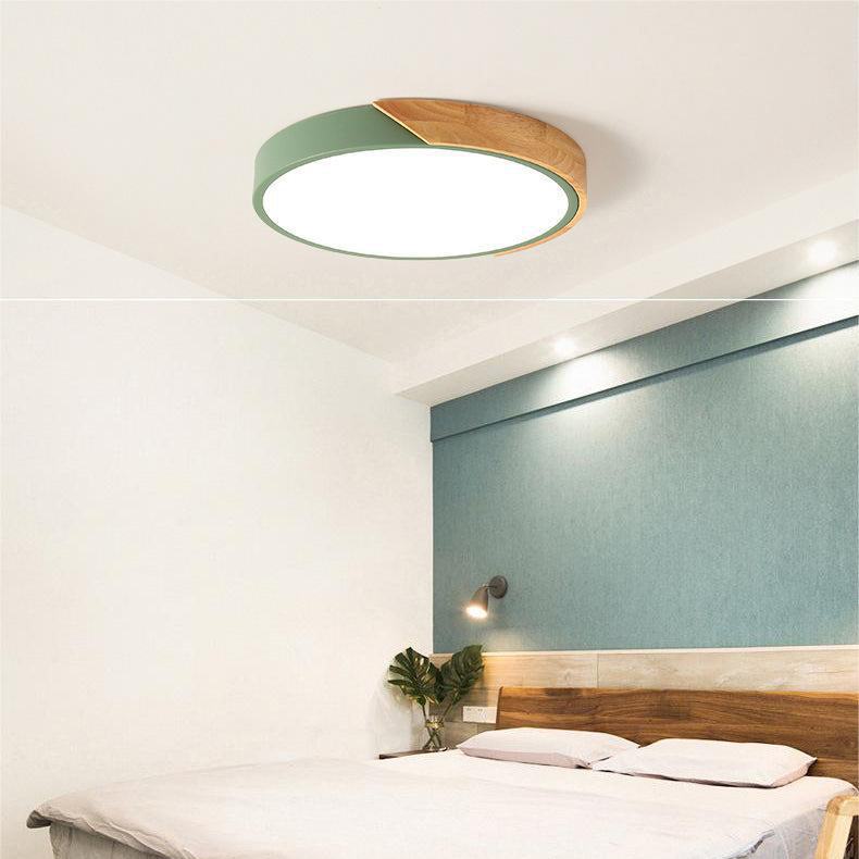 LED Ceiling Light – Wooden Finish – Round Design