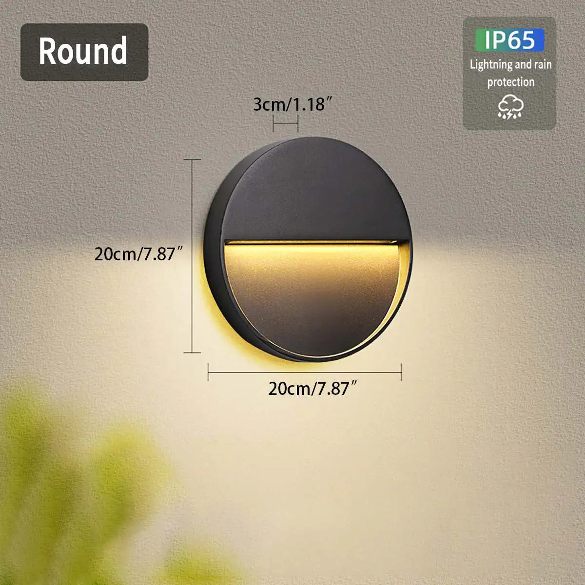 Round Outdoor Wall Light