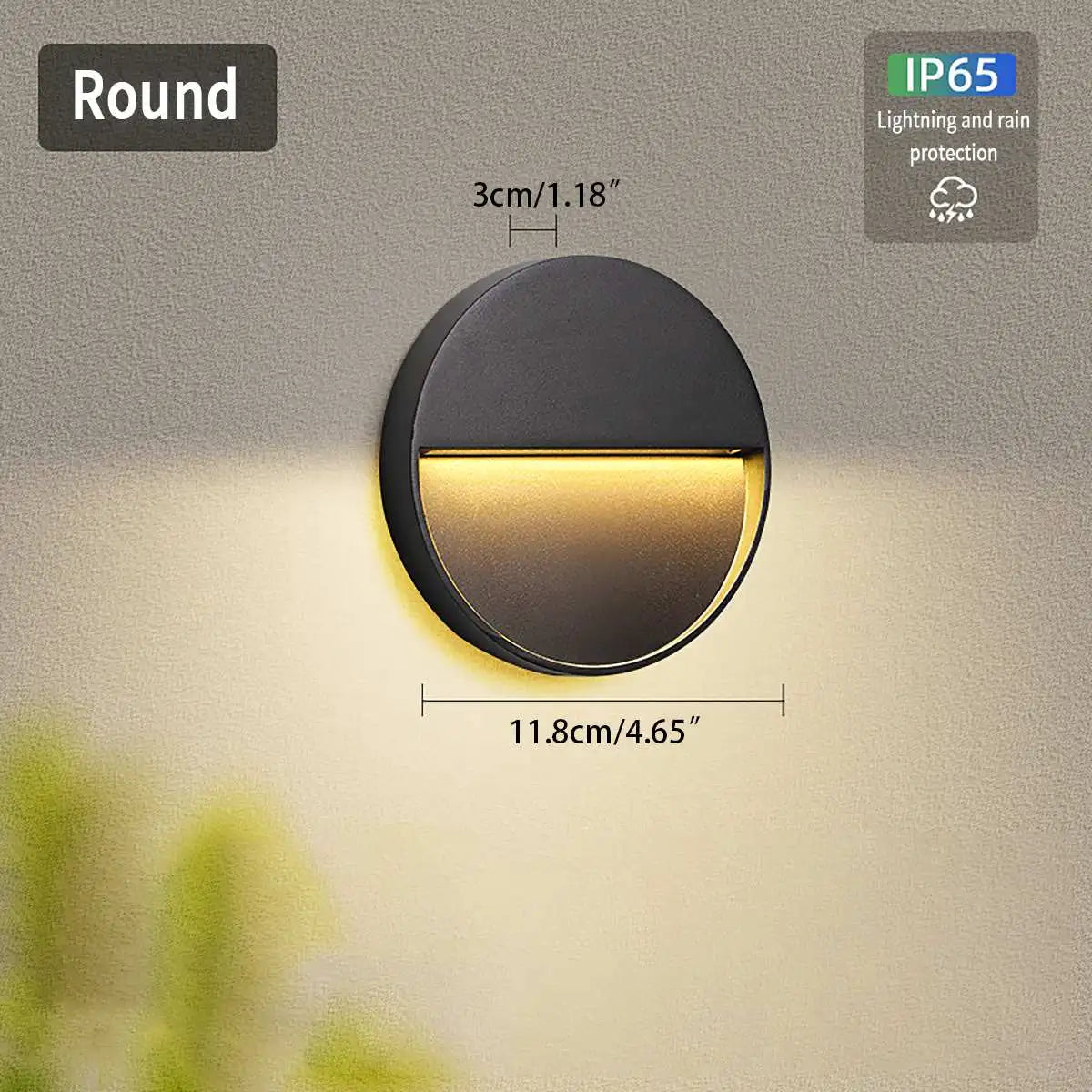 Round Outdoor Wall Light