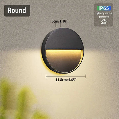 Round Outdoor Wall Light