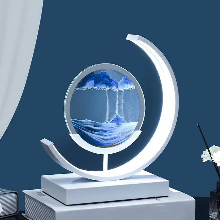 Quicksand Table Lamp – 360° Rotation – Warm LED – Decorative Home Light