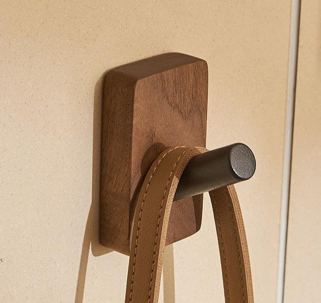 Self-Adhesive Wall Hooks Wood & Aluminium No Drilling
