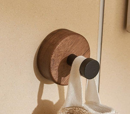 Self-Adhesive Wall Hooks Wood & Aluminium No Drilling