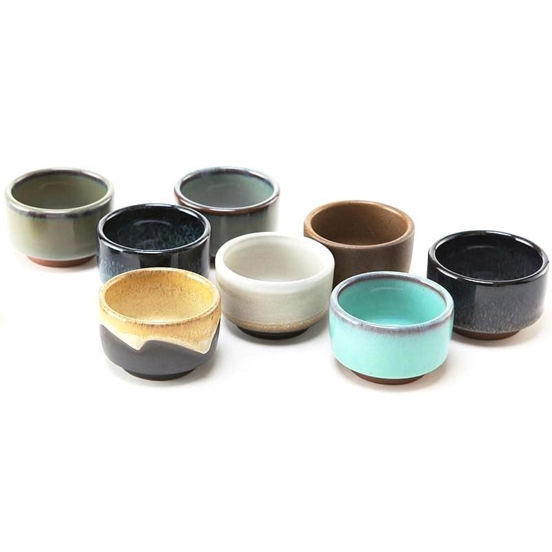 Japanese Sake Cup Handmade Purple Clay For Tea