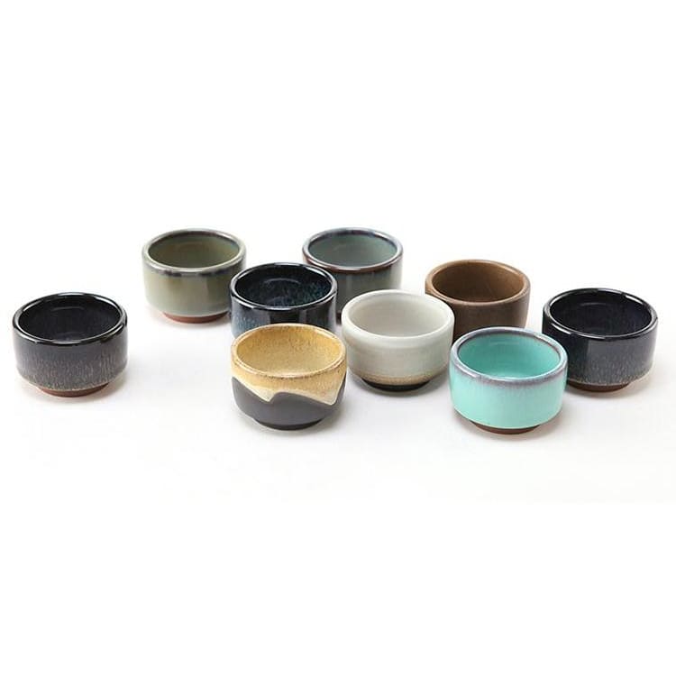 Japanese Sake Cup Handmade Purple Clay For Tea