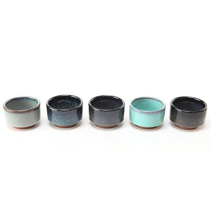 Japanese Sake Cup Handmade Purple Clay For Tea