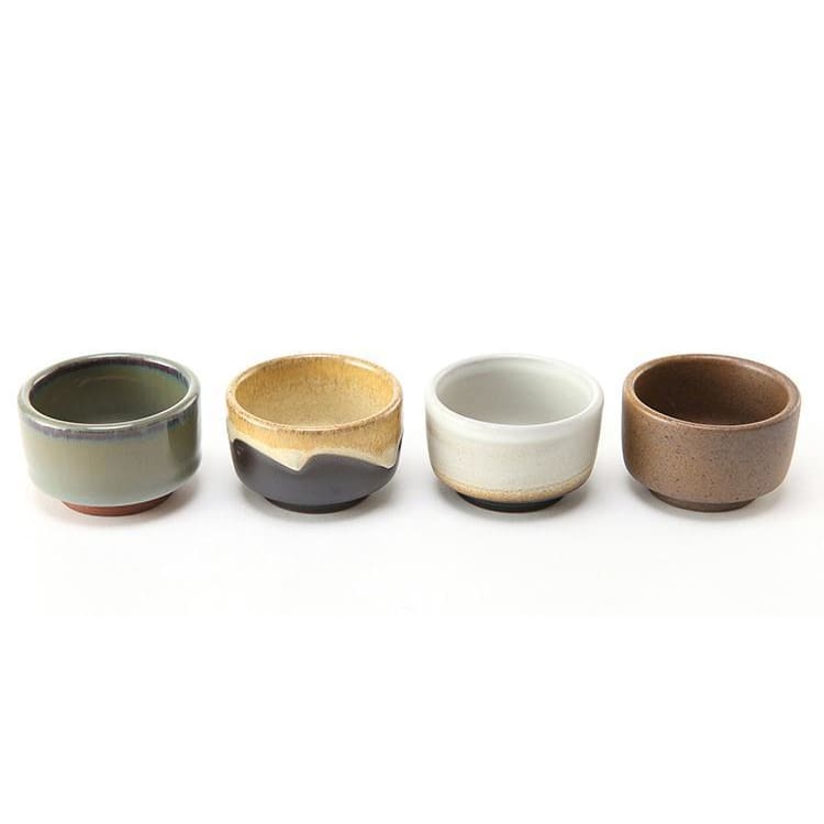 Japanese Sake Cup Handmade Purple Clay For Tea