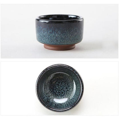 Japanese Sake Cup Handmade Purple Clay For Tea