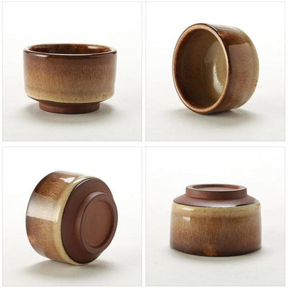 Japanese Sake Cup Handmade Purple Clay For Tea