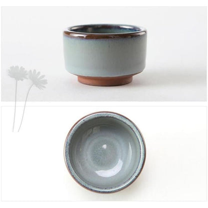 Japanese Sake Cup Handmade Purple Clay For Tea