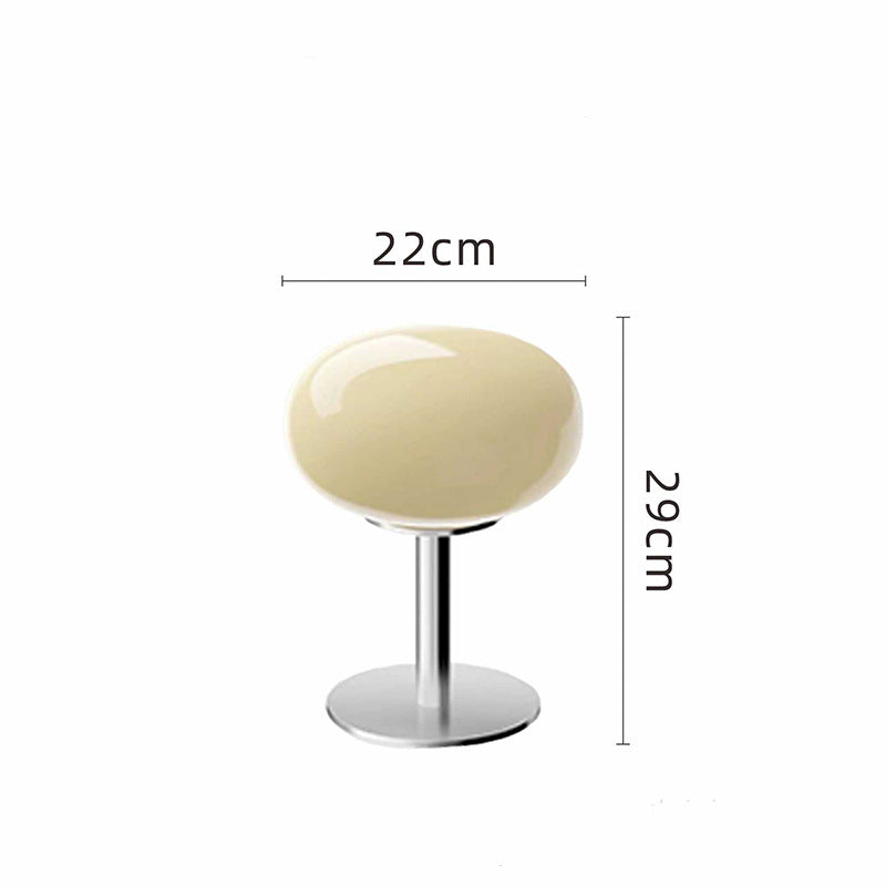 Glass Table Lamp – LED – Chrome Base – Modern Retro Design
