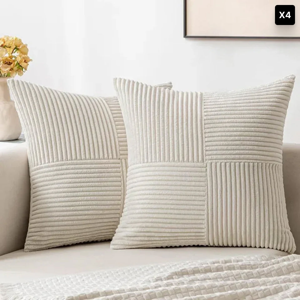 Corduroy Cushion Cover – Soft Ribbed Texture – Hidden Zip