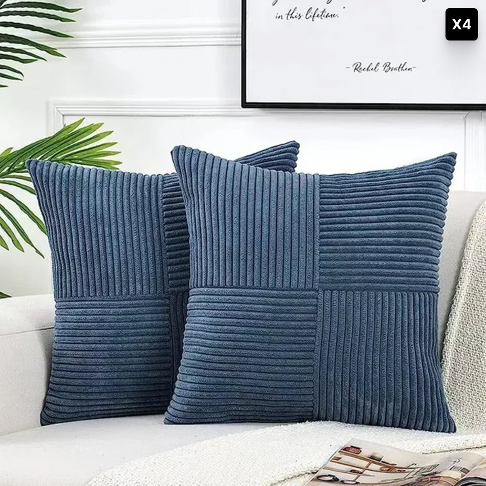Corduroy Cushion Cover – Soft Ribbed Texture – Hidden Zip